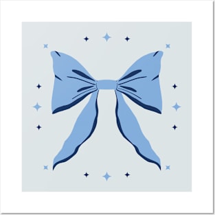 Pretty bow - blue Posters and Art